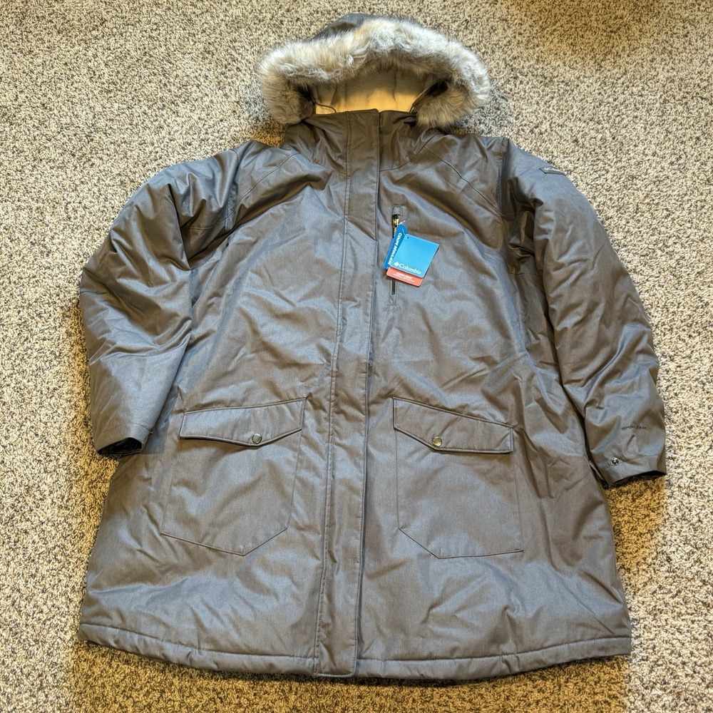 Columbia Women's Size 3X Suttle Mountain Long Insulated Jacket Gray NWT